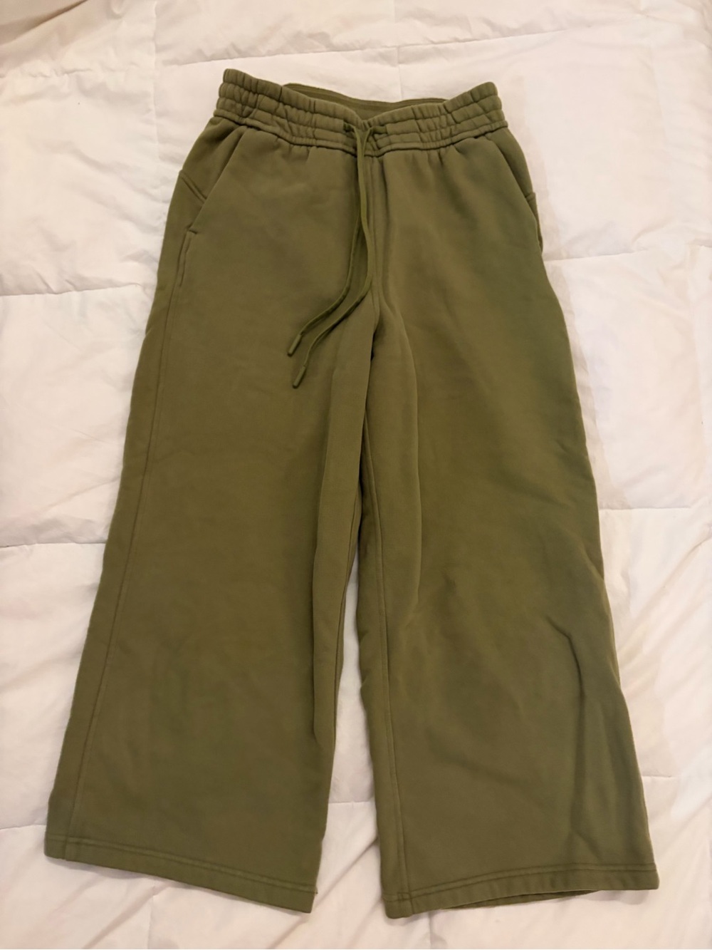 Lululemon olive Wide-Leg Drawstring Sweatpants